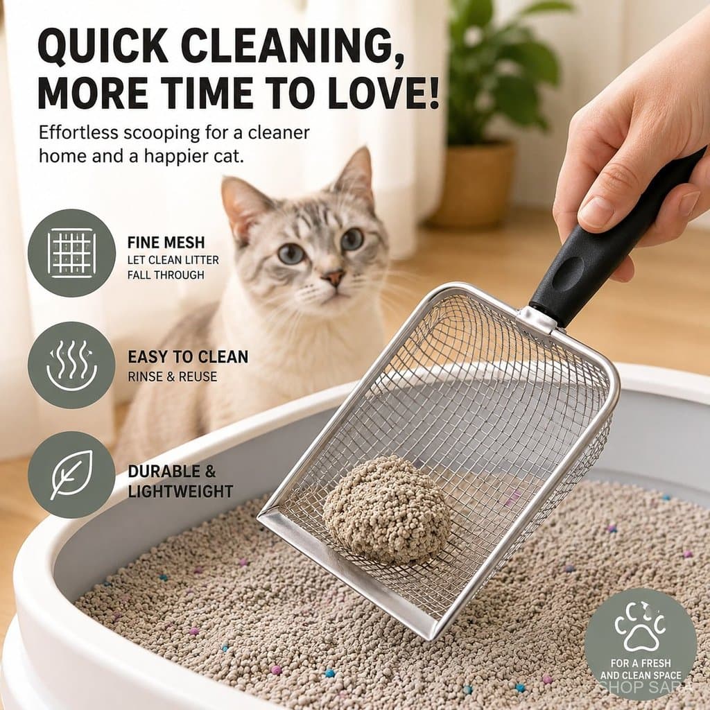 3/4/5 Unidades  Pá De Areia Felina Filtragem Rápida Superfície Lisa Grip Agradável Material Durável