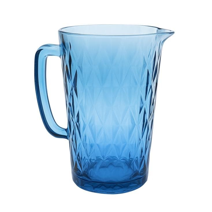 Jarra de Vidro Luxo com Cabo e Bico Stella 1,2 Litros Azul Agua Sucos Refrigerantes Festa