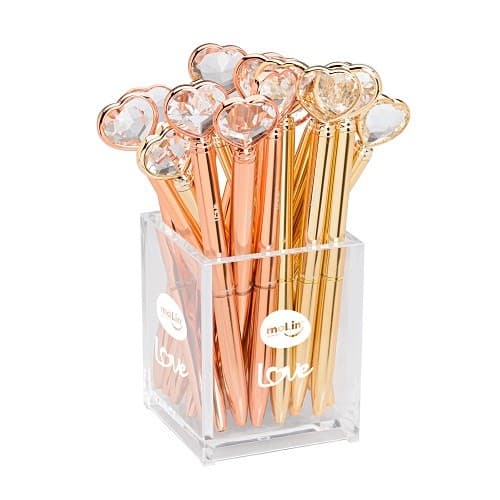 CANETA CORACAO DIAMANTE GOLD