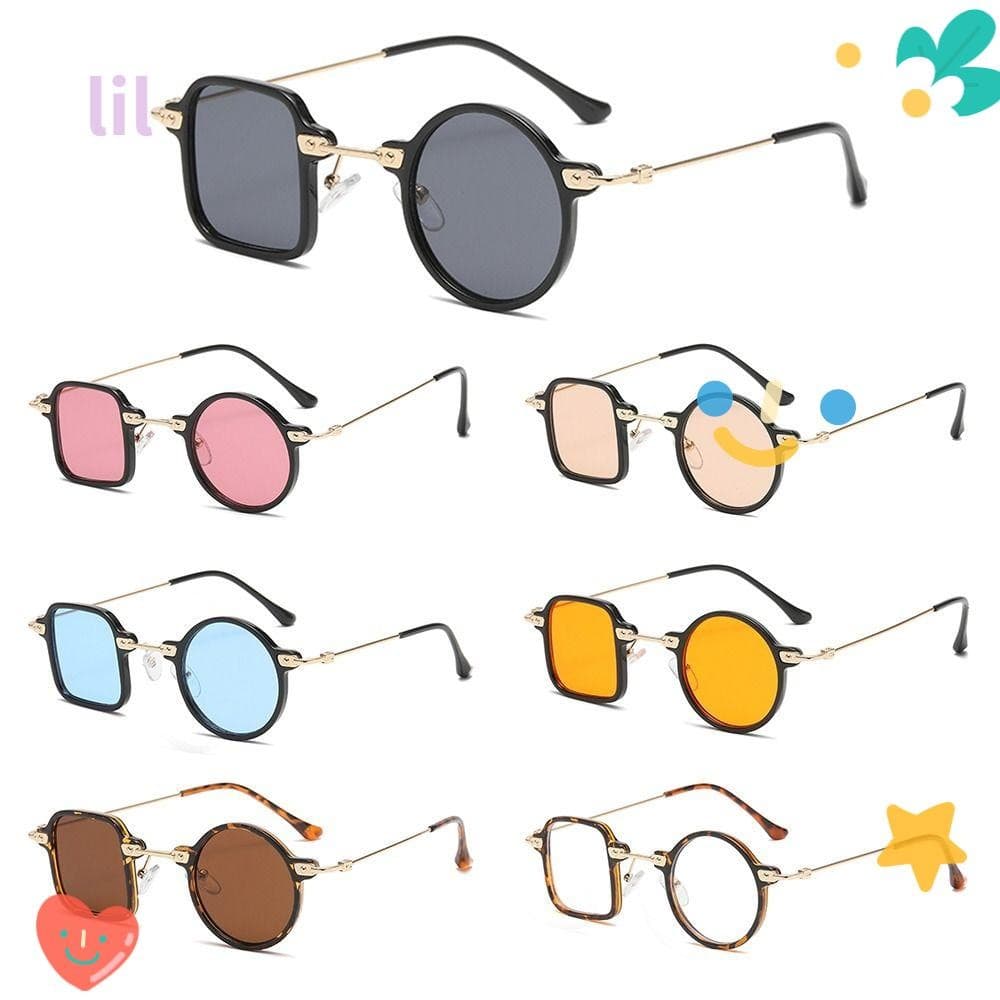Óculos De Sol LIL Ocean Lens , Redondos Quadrados Exclusivos UV400 , Retrô Y2K Para Mulheres