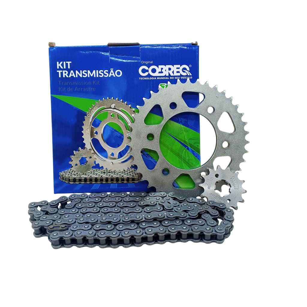 KIT RELAÇÃO TRANSMISSAO COBREQ ( 0005-KR ) YAMAHA FACTOR 125i FACTOR 150