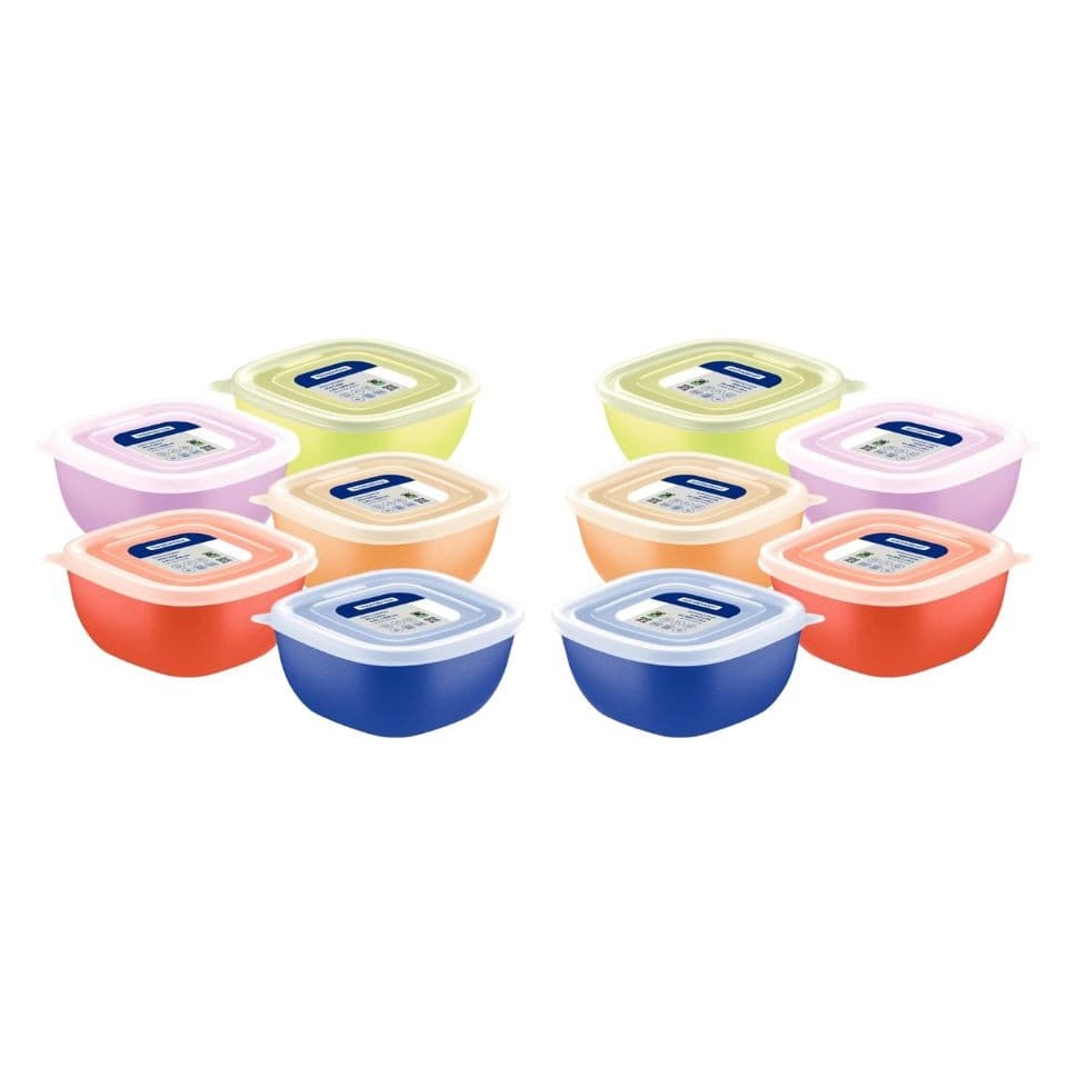 Kit 10 Potes Plásticos Coloridos 300ml Mix Color Tramontina