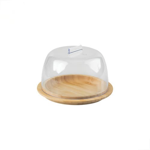 Porta Queijo Queijeira Madeira Bambu Com Tampa Sense Ou