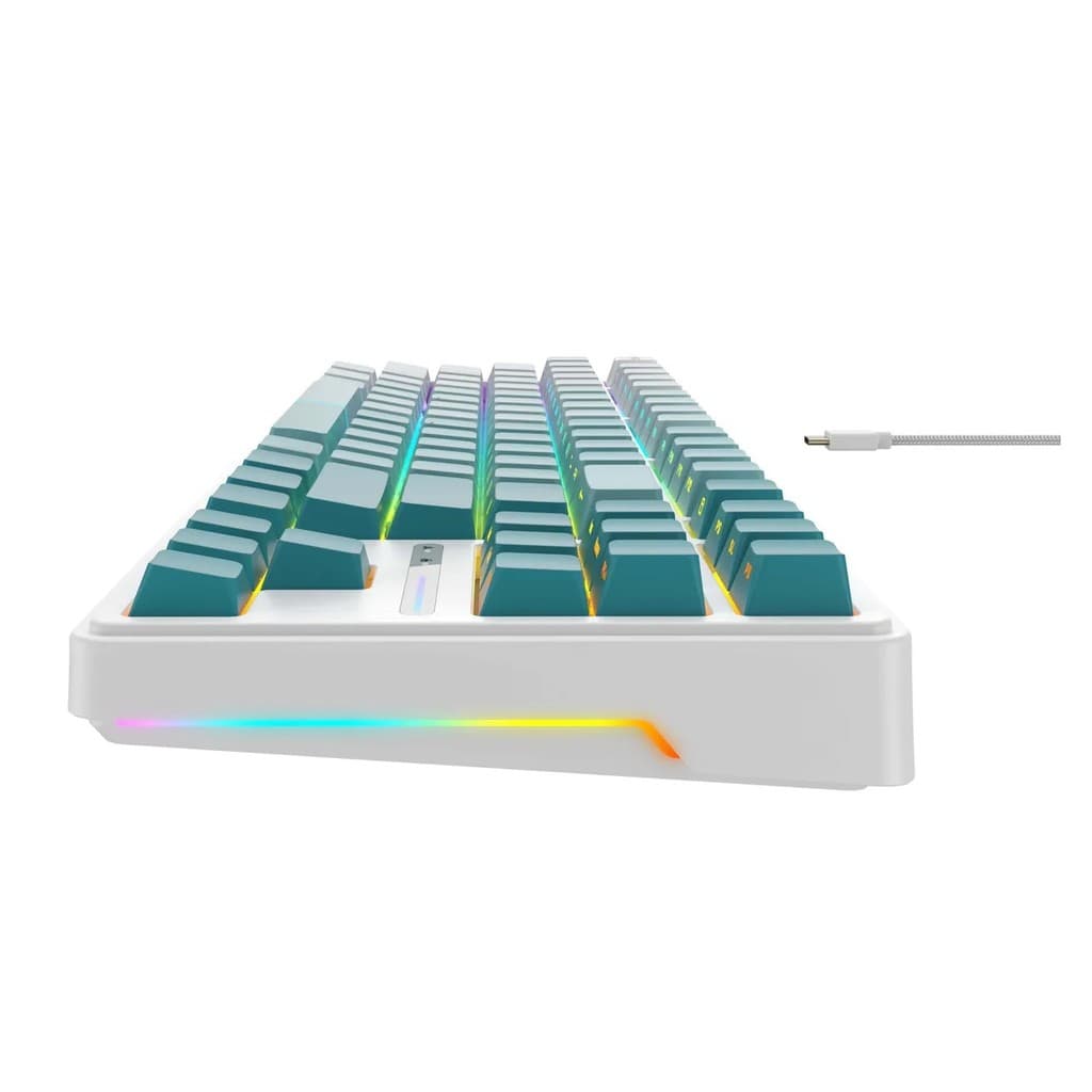 TECLADO ALFANUMERICO DE ATE 114 TECLAS - AZUL E BRANCO - HAVIT - KB901L