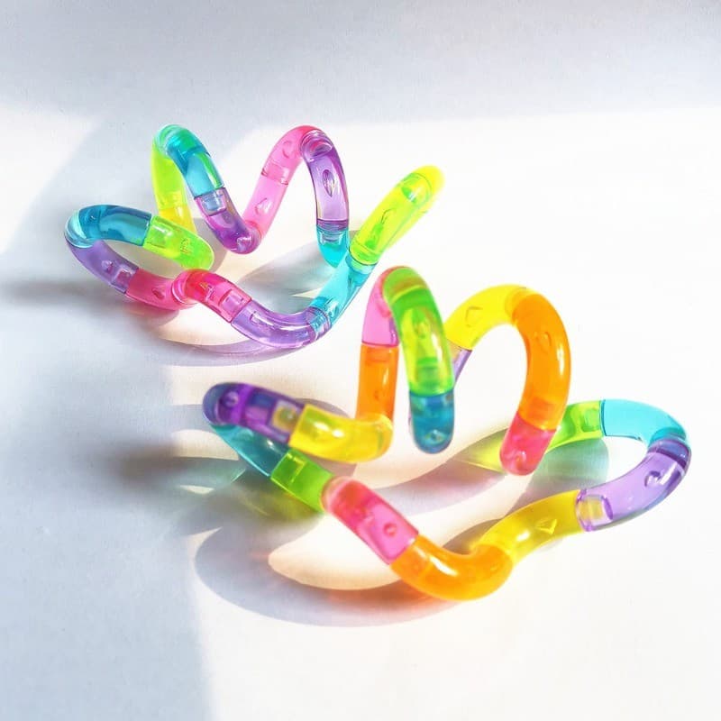 Corda Deformável Brinquedo Fidget Deformação Nó Pressão Alívio Do Estresse Brinquedos Rrainbow Cor Anti