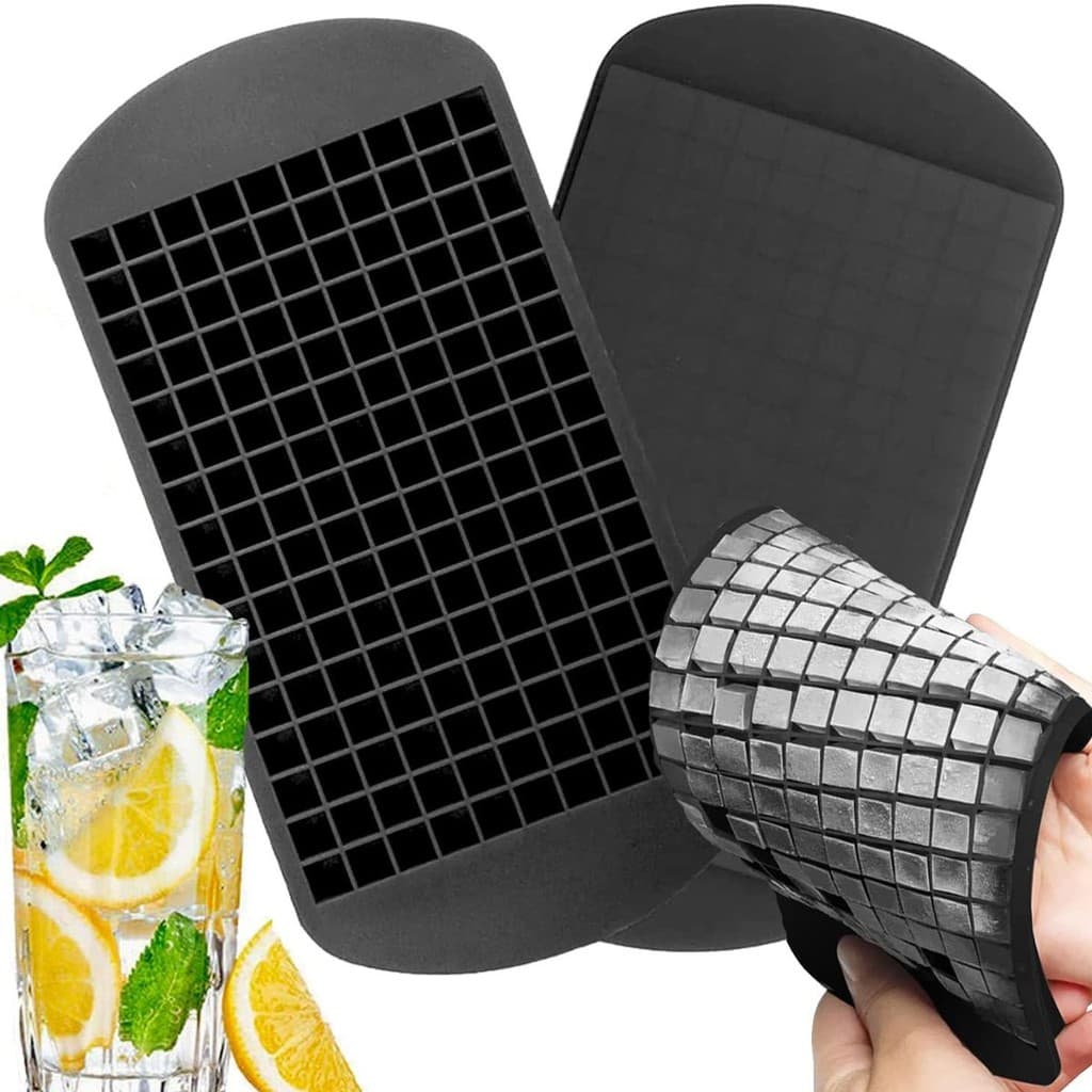 Bandeja Gelo Silicone 160 Cubos Preta