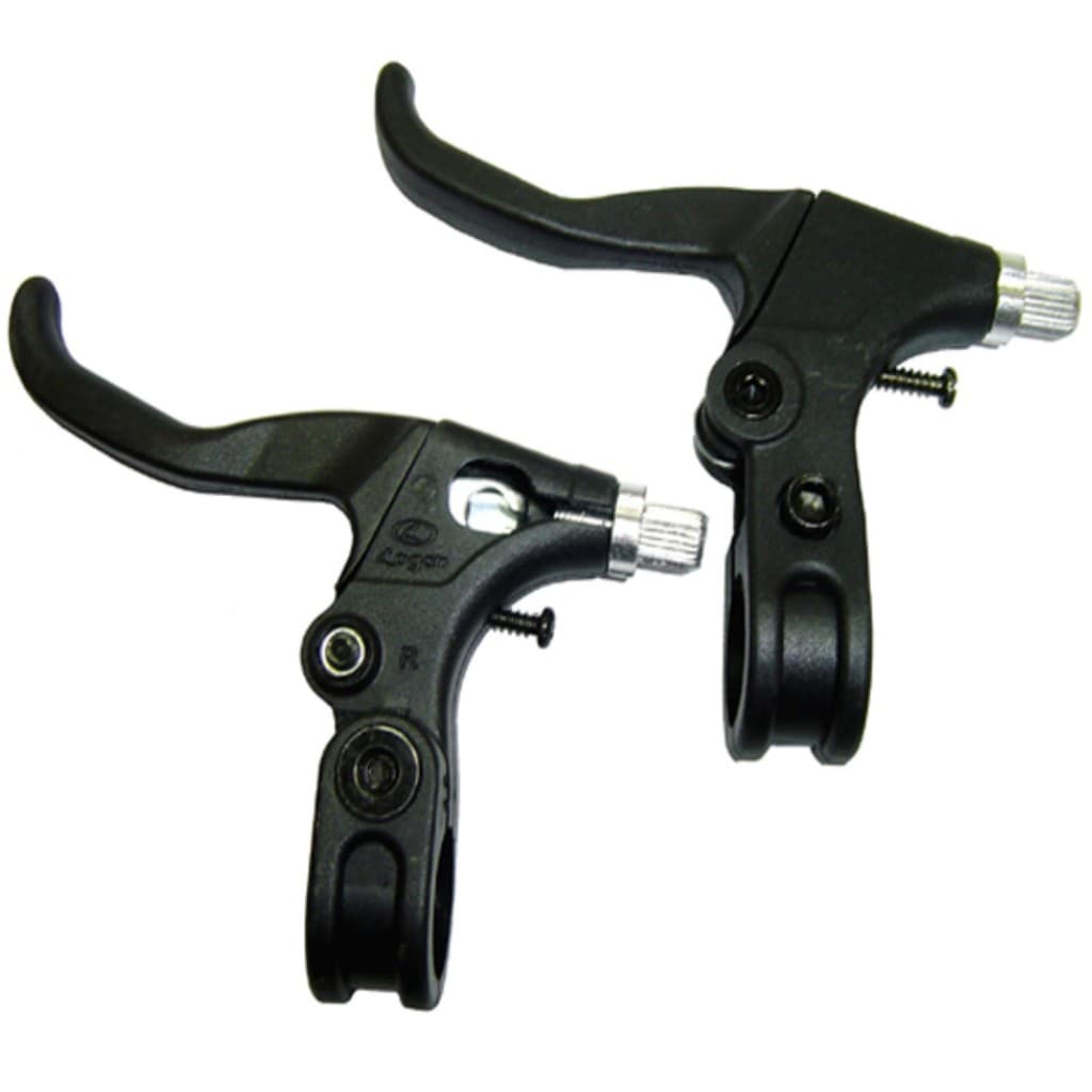 Par Manete Maçaneta V-Brake Infantil Nylon Preta para Aro 16