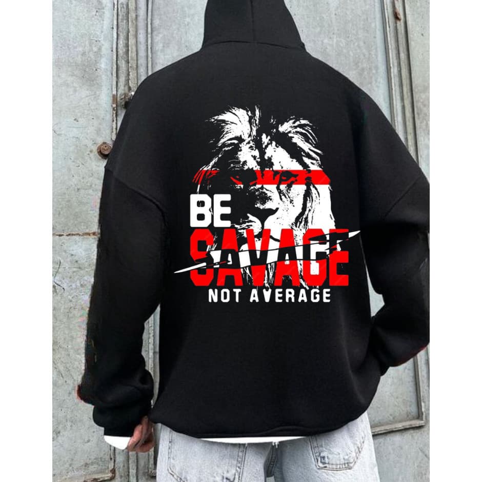 Moletom blusa de frio agasalho canguru estampado  Leão