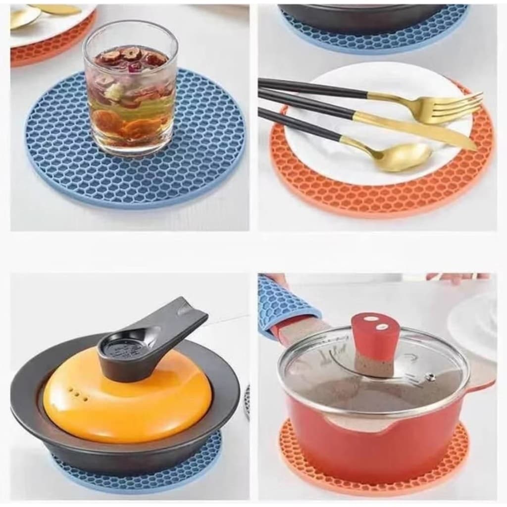 Descanso de Panela de Silicone Salmão Coral