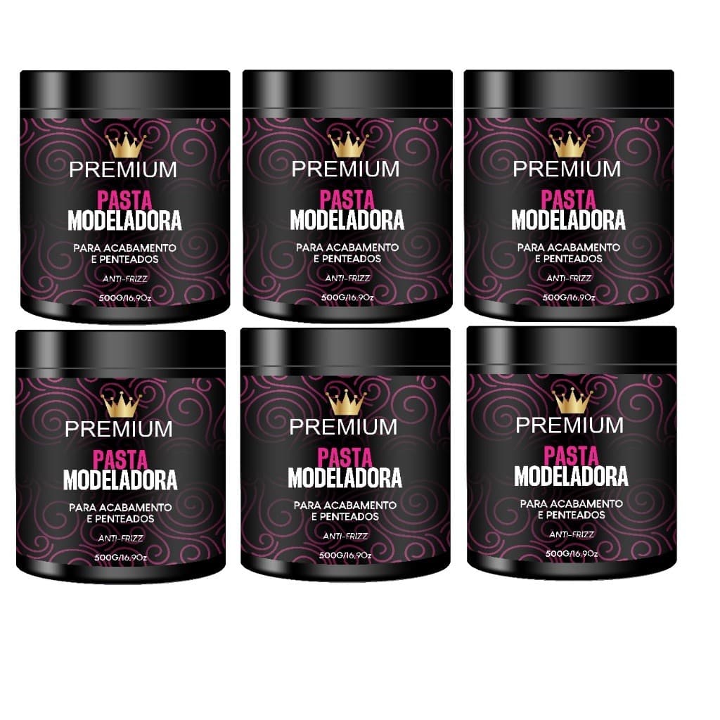 Kit Trancista Pasta Premium Modeladora Profissional  500g 6 unidades
