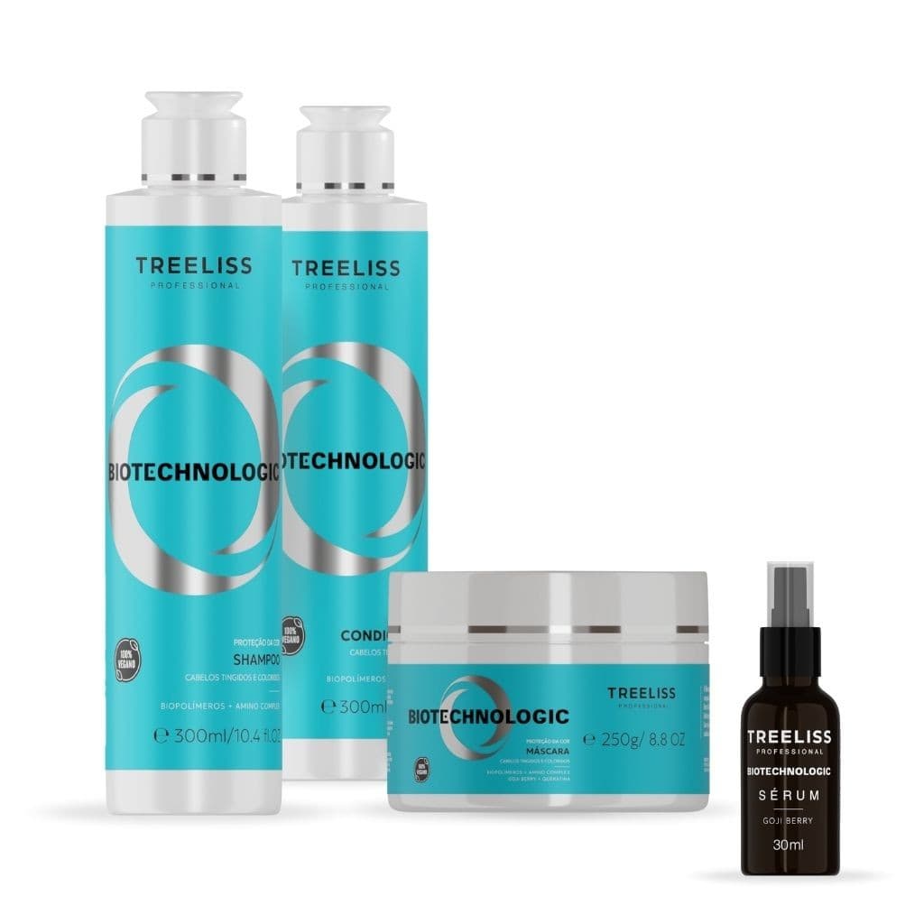 Kit Tratamento Completo Proteção da Cor Biotechnologic - Shampoo + Máscara + Condicionador + Sérum
