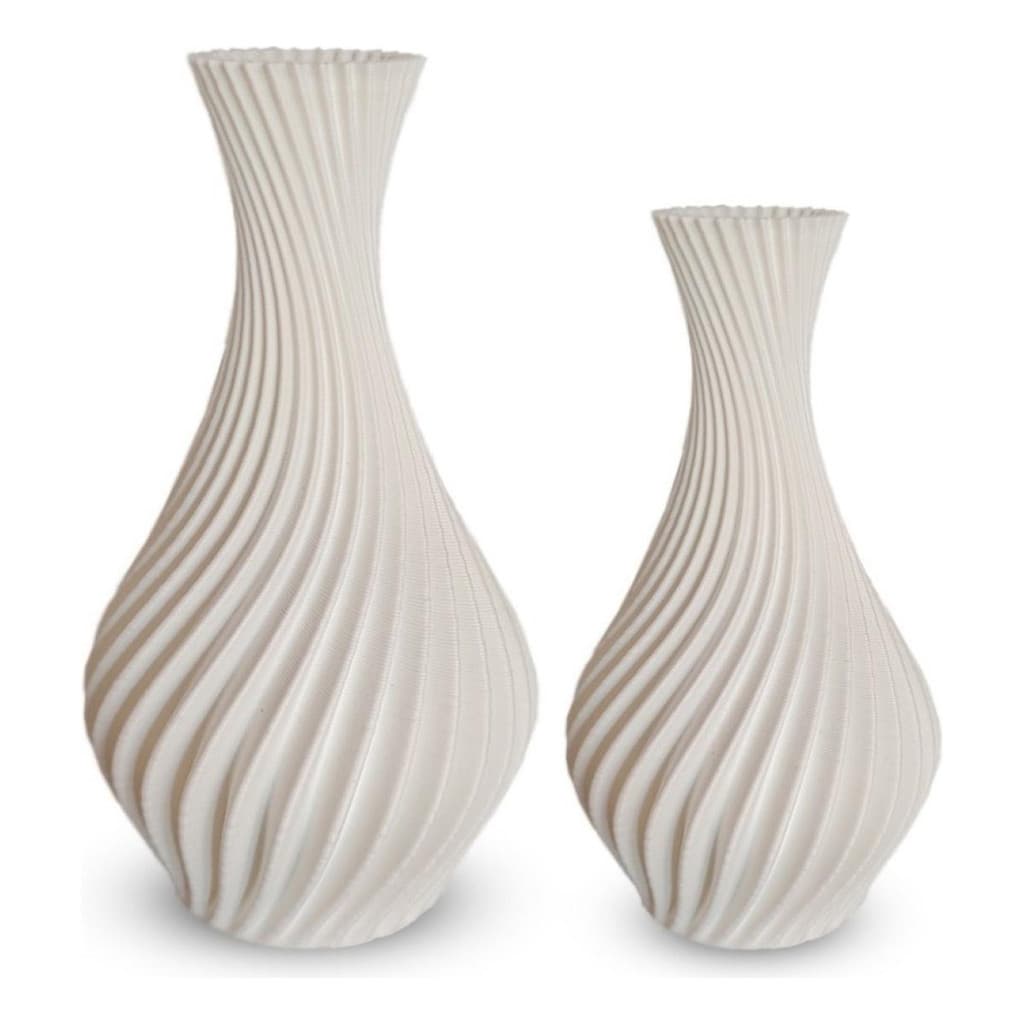 2 Vaso Jarro Espiral Para Flores Artificiais Decoração Rack