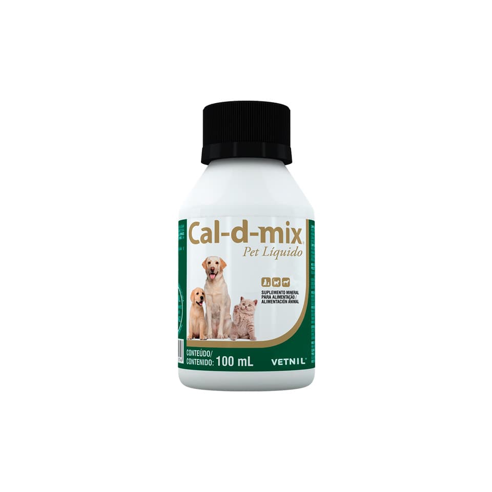 Cal-d-mix Pet Suplemento Para Cachorros Gato Vetnil 100ml