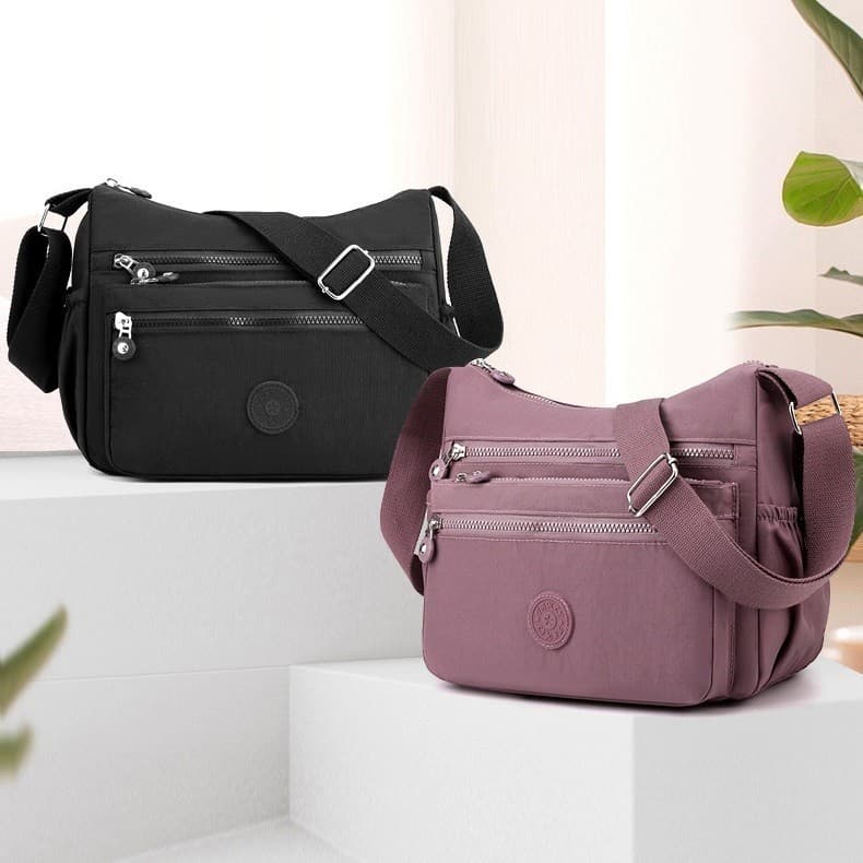 Bolsa feminina Pequena Nylon impermeável casual Transversal tiracolo