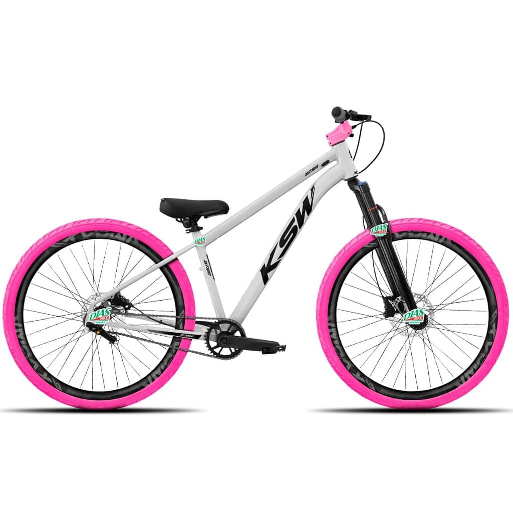 Bicicleta KSW de Grau Vmaxx 1x1 Freio Mecânico Pneus Flame