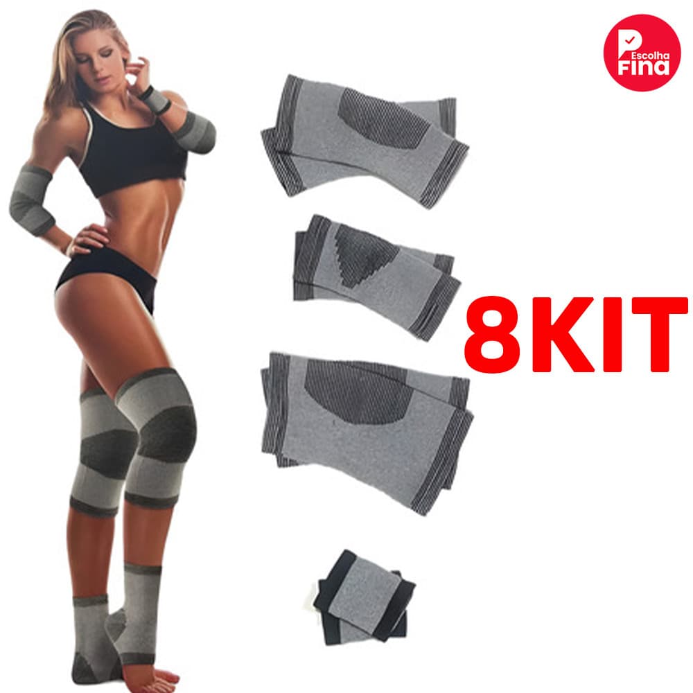 Kit de fitness 8 em 1, protetor de equipamentos esportivos, joelheiras, cotoveleiras, tornozelos, almofadas