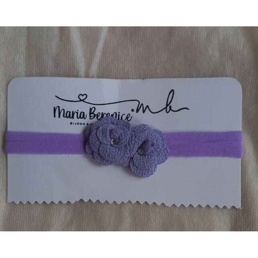 TIARA MEIA DE SEDA PARA BEBÊS MODELO FLORES
