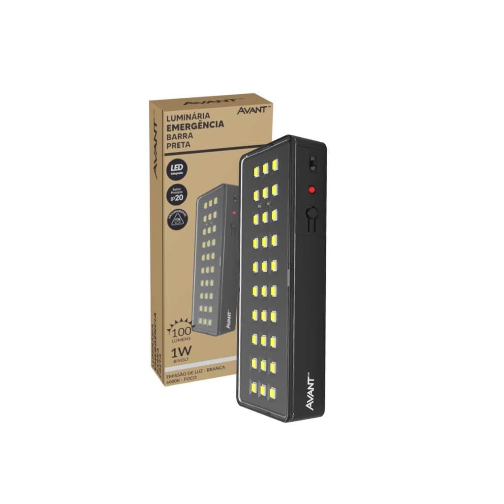 Luminária Emergência Lâmpada 30 Leds PRO Recarregável Bivolt Luz Branca Fria