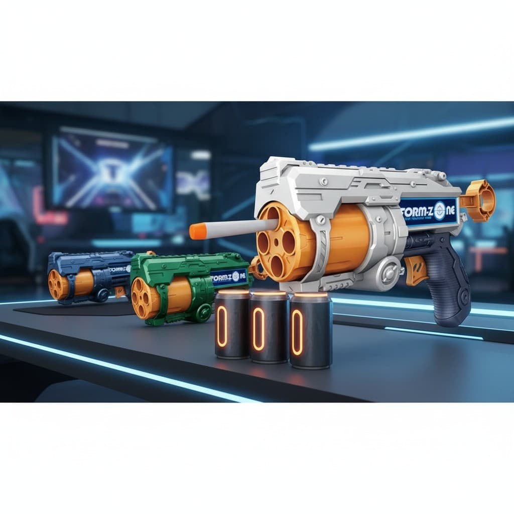 Brinquedo Pistola Lanca Dardos Kit 12 Pecas Diversao Infantil Seguro Ao Ar Livre