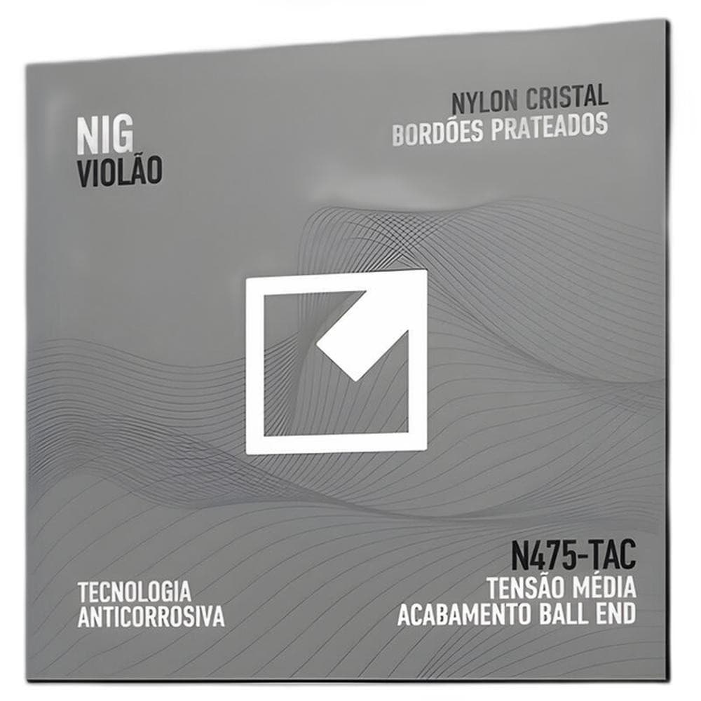 ENCORDOAMENTO NIG VIOLAO NYLON-CRISTAL/PRATEADA MEDIA TENSAO N475-TAC