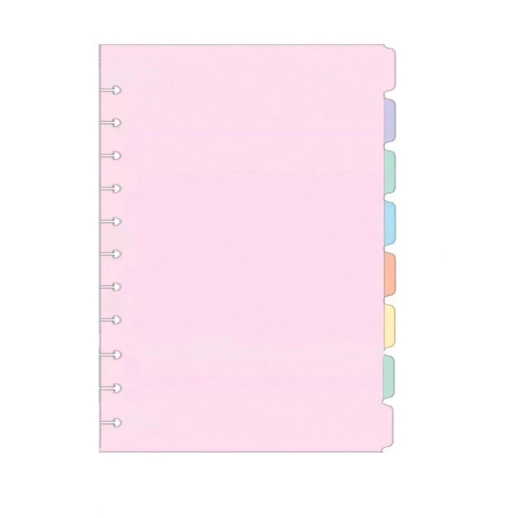 Kit 8 Peças Divisórias Coloridas Para Caderno Inteligente  8f-  B5 Discos De Expansão Coloridos Para Caderno Inteligente