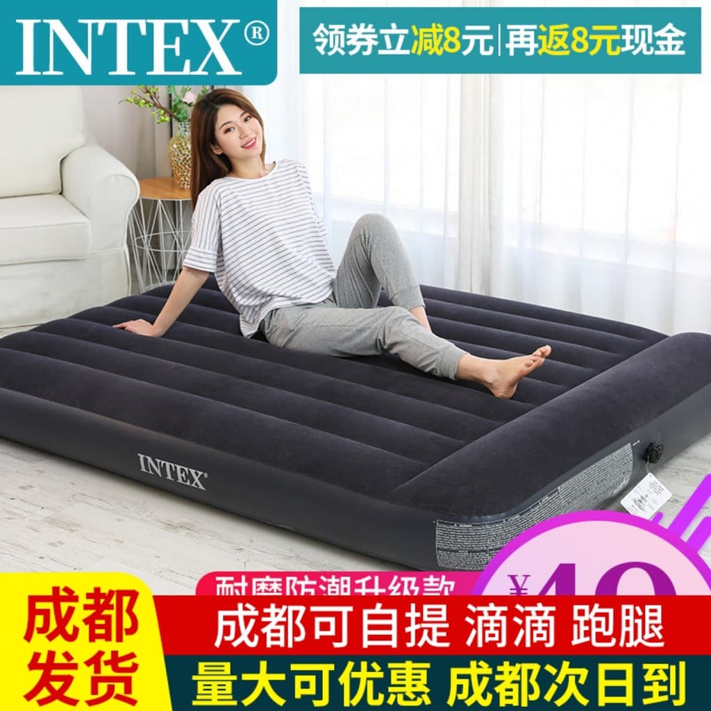 INTEX Reunindo Doméstico Único Duplo com Travesseiro Cama Inflável Cama de Ar Ao Ar Livre Elétrica Inflável Cama de Ar D