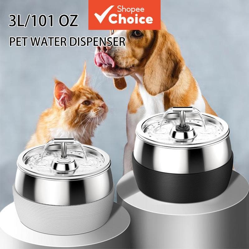Bebedouro Automático para Animais de Estimação, Fonte de Água de Aço Inoxidável Resistente à Ferrugem para Gatos, Filtro