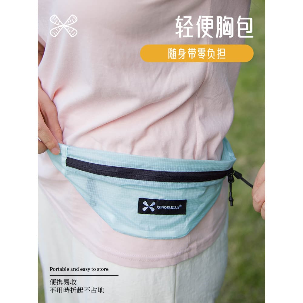 Bolsa de peito leve Bolsa de cintura esportiva feminina Bolsa mensageiro de ombro Bolsa multifuncional de lazer para cel