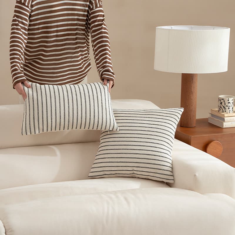 Novo estilo silencioso moderno simples linho travesseiro Chenille sofá almofada quarto cabeceira travesseiro Bay janela