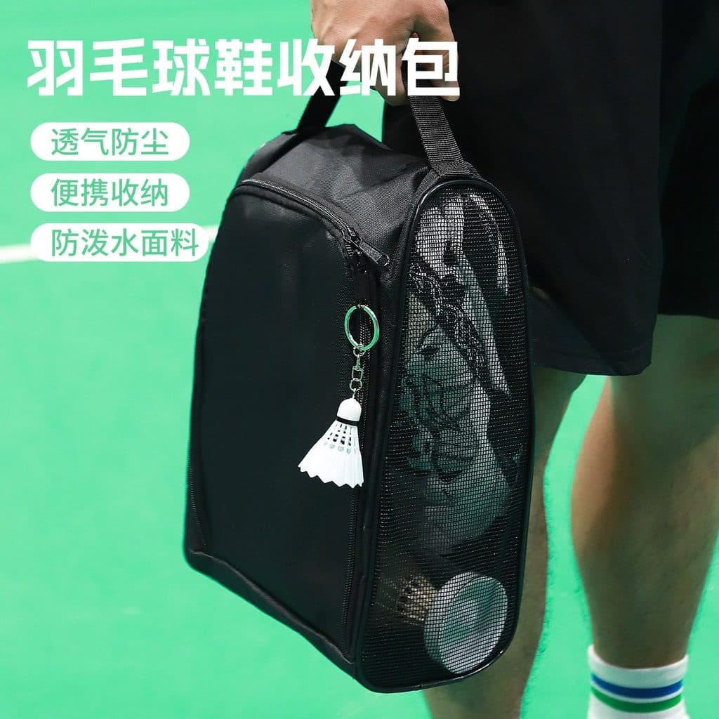 Saco de tênis ao ar livre viagem de negócios à prova dwaterproof água sapatos esportivos badminton sapato saco malha res