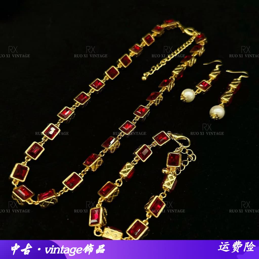 Cubo vermelho doce festivo geométrico pedra preciosa diamante brincos quadrados simples High-End luz luxo banhado a ouro