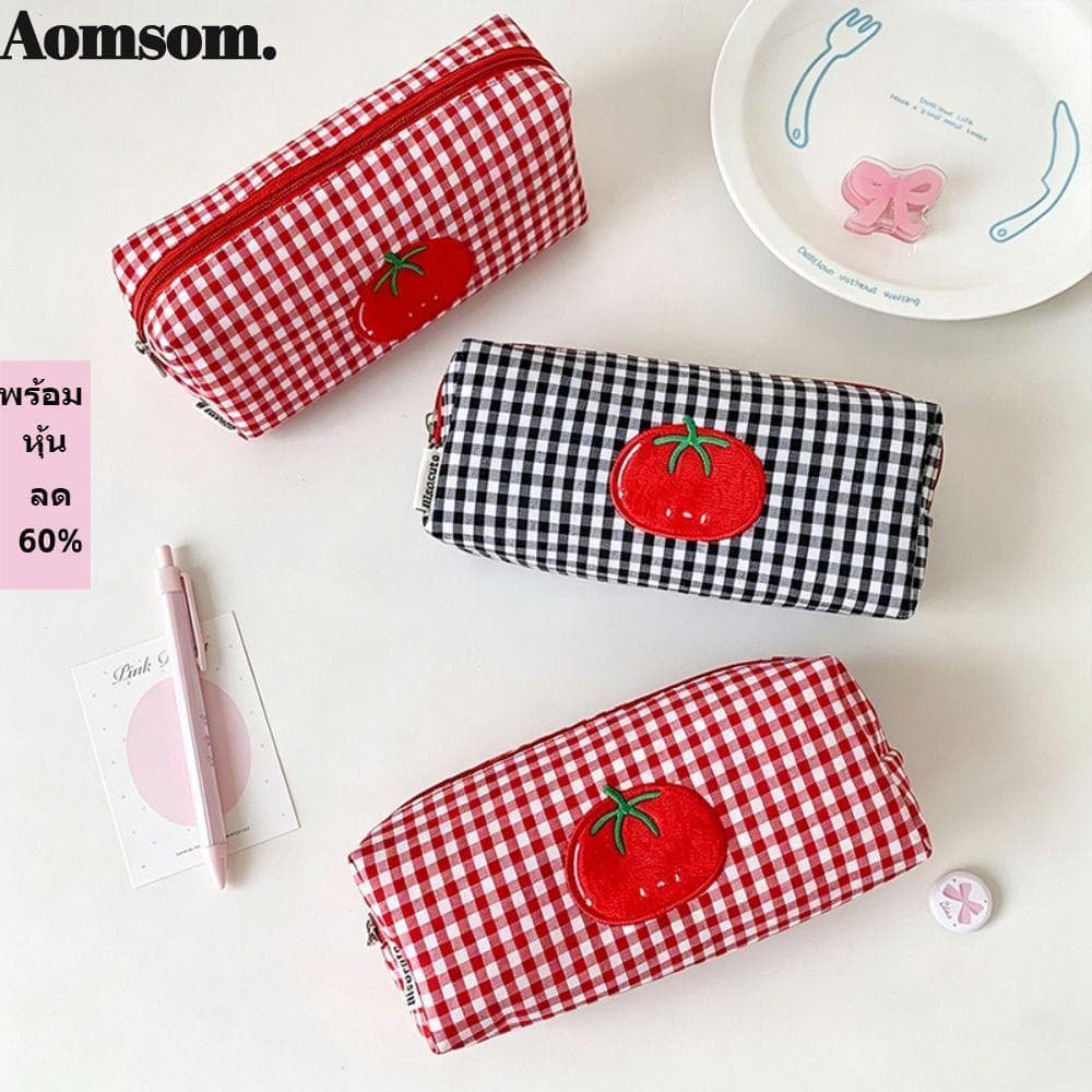 Lápis AOMSOM , Bolsa De Maquiagem De Lona De Grande Capacidade , Organizador De Armazenamento De Desenhos Animados De Gi