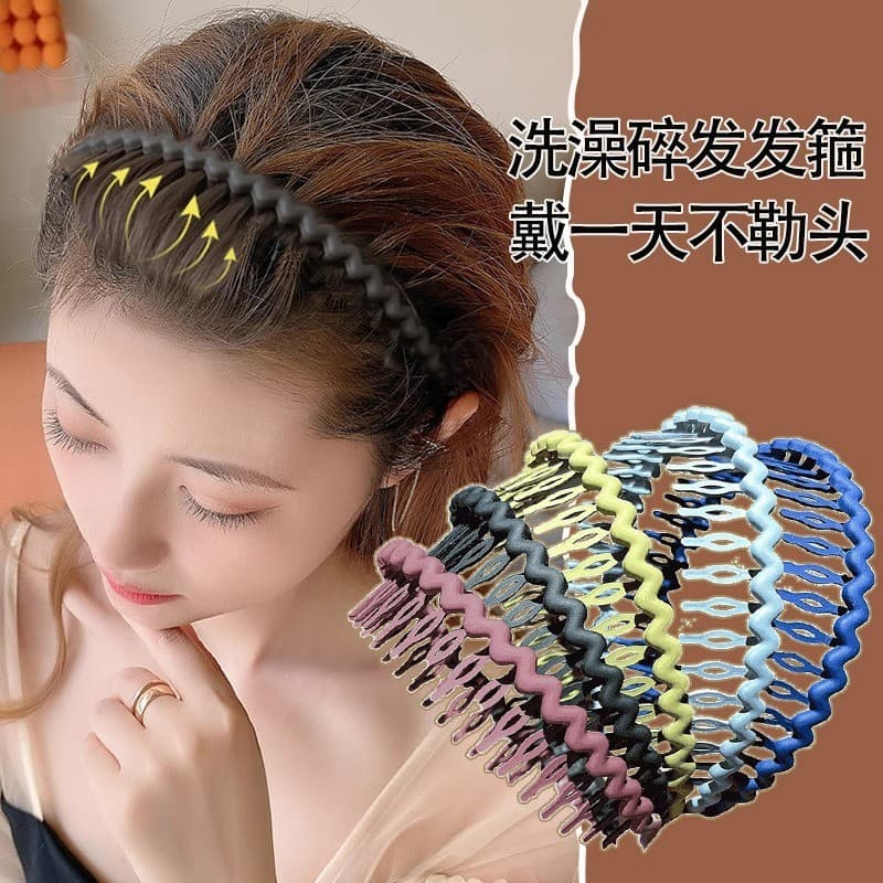 Rosto lavagem bandana feminino verão dedicado bandana com dente quebrado arranjo de cabelo ferramenta útil Hairpin burac
