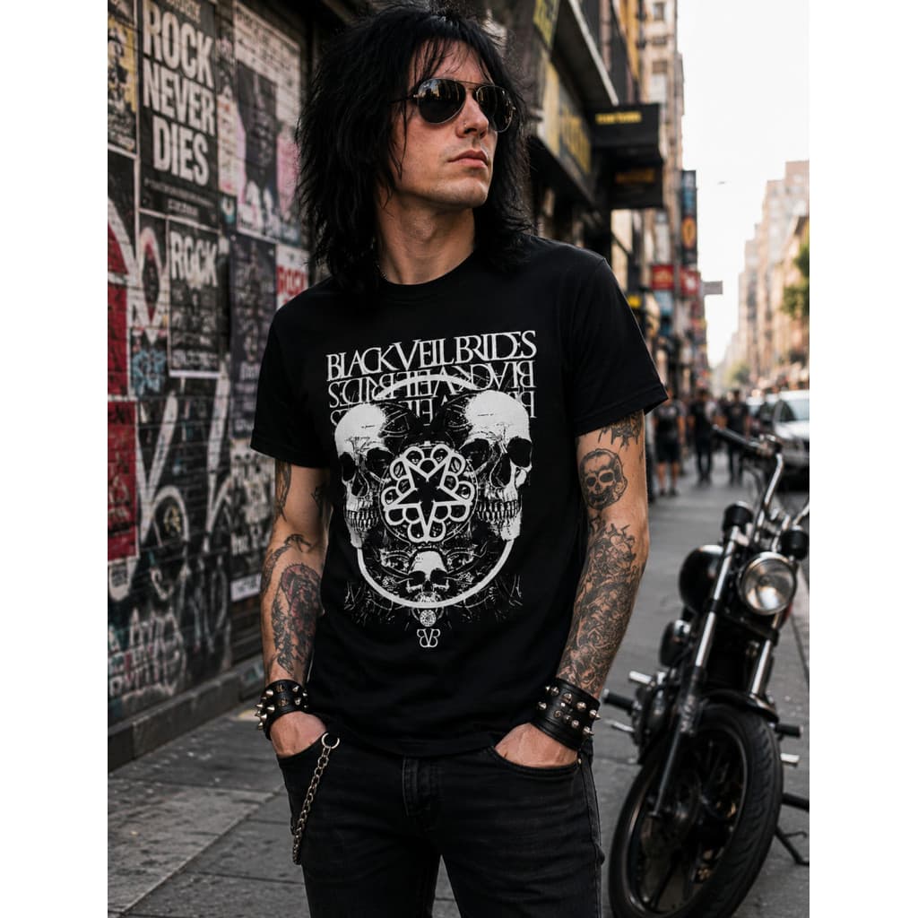 Camiseta Black Veil Brides Bvb Camisa Rock Algodão Premium