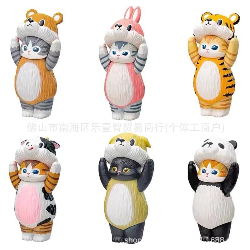 Fantasias de Cosplay de Animais da Moda, Tubarão, Gato, Fosidimeng, Caixa Surpresa, Figuras para Máquina de, Deco