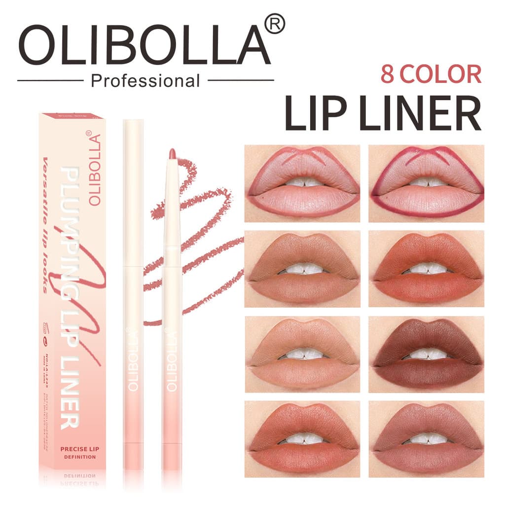 Lápis Labial Matte OLIBOLLA de 8 Cores, Longa Duração, À Prova d'Água, Não Desbotável, Caneta Batom I8FW