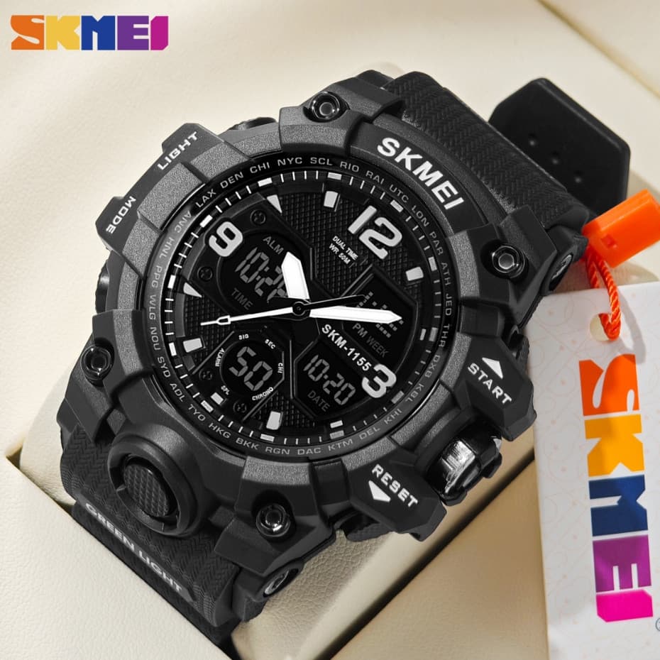 Skmei relógio digital masculino militar do exército de pulso à prova dwaterproof água esportes relógios de quartzo