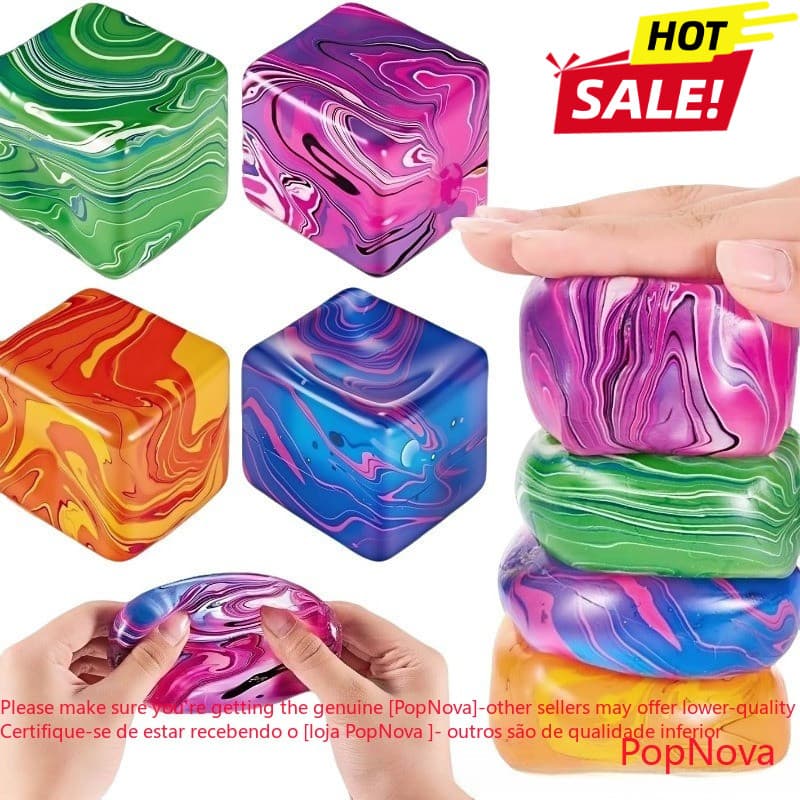 Pequeno Nee Agradável Cubo Mole Lento Subindo Bola De Estresse Brinquedo Fidget Alívio Do Ansiedade Sensorial P