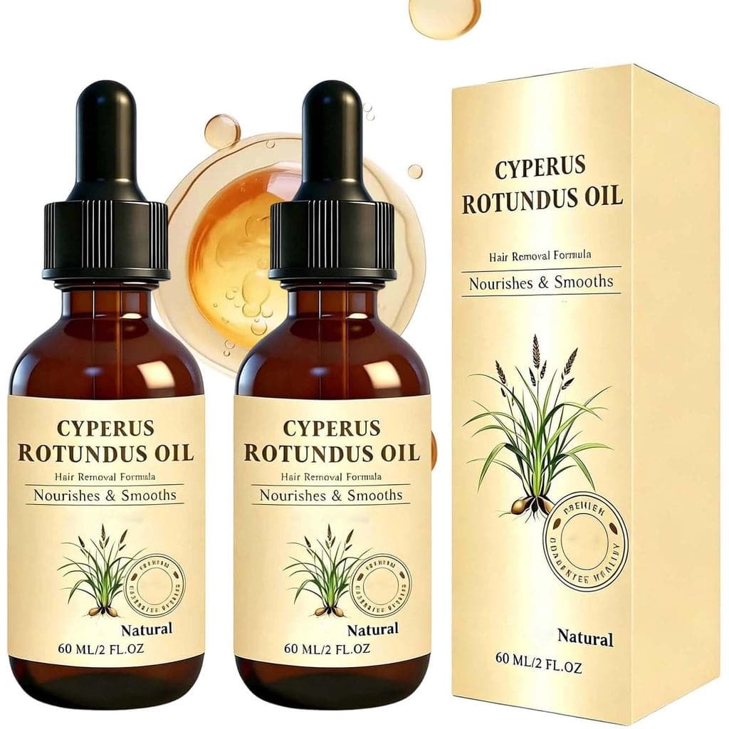 Óleo de Cyperus Rotundus para Remoção de Pelos, Sérum Natural para a Pele com Cyperus Rotundus, Fórmula Suave, Hidratant