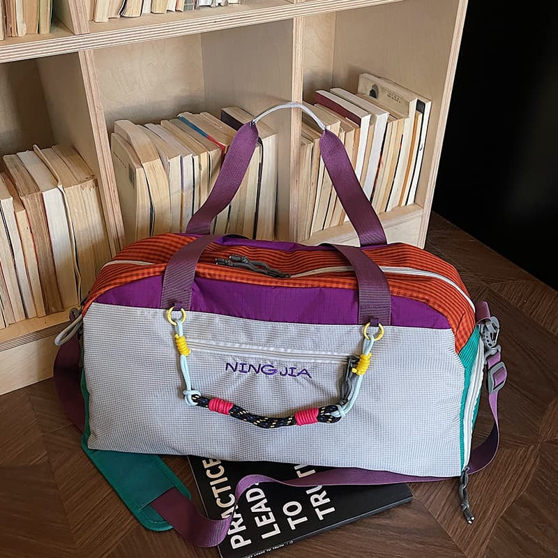 Bolsa de viagem feminina, bolsa de bagagem de mão de curta distância, bolsa de viagem de grande capacidade, leve, portát