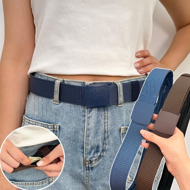 Cinto De Nylon Antirroubo Para Exterior – Acessórios Decorativos De Roupas Cós Com Carteira Oculta Portátil , De Alta Qu