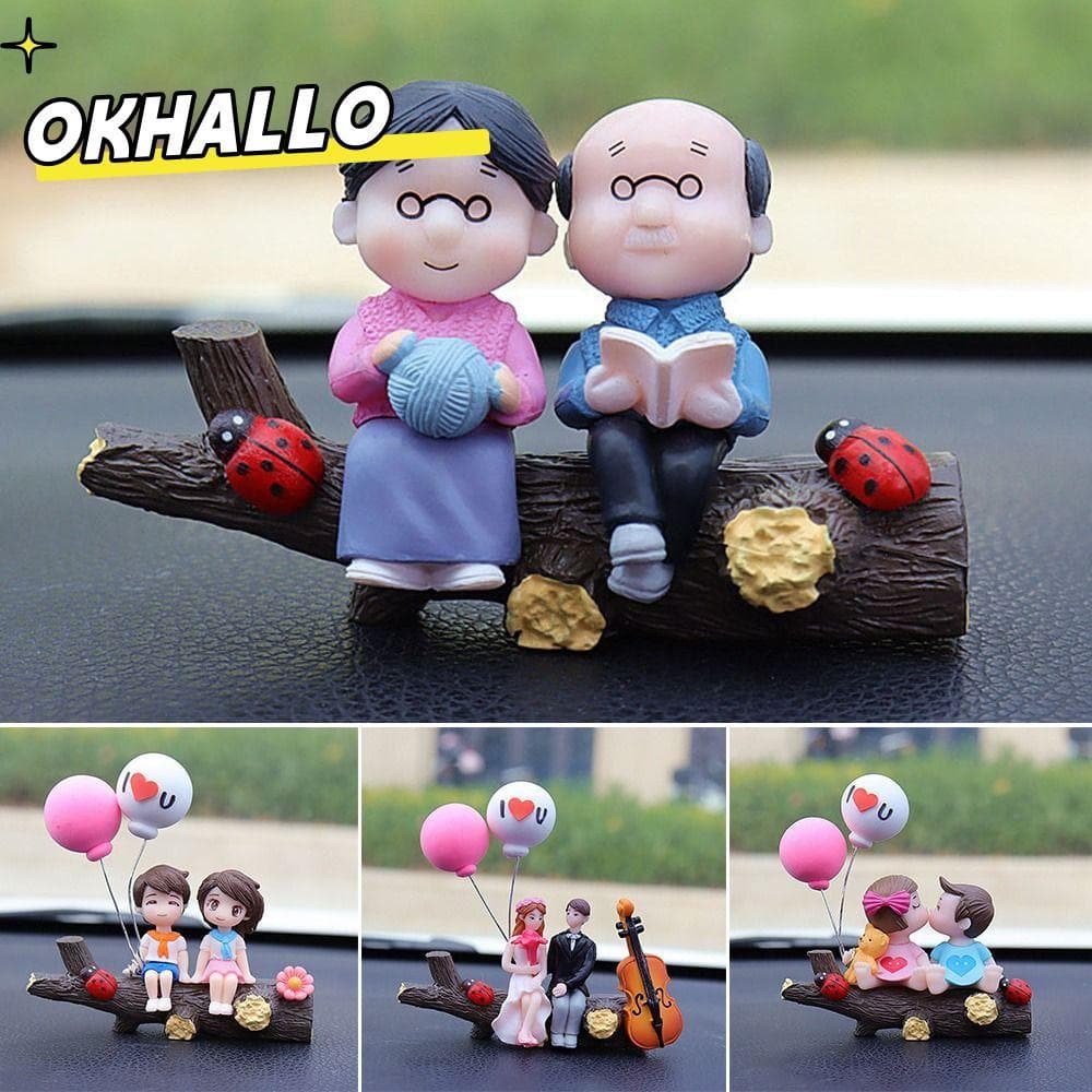 OKHALLO Decoração De Carro Meninas Presentes Figura Estatuetas Balão Interiores Automotivos