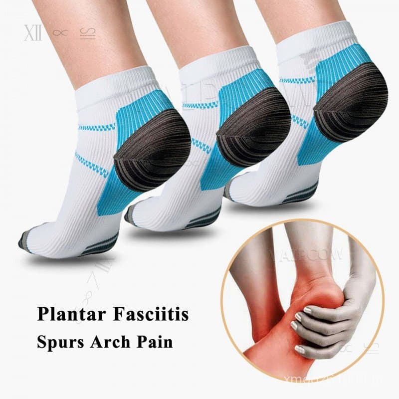 1 Par de Meias de Compressão para Fascite Plantar, Almofada para os Pés, Esporão de Calcanhar, Dor no Arco do Pé, Meias