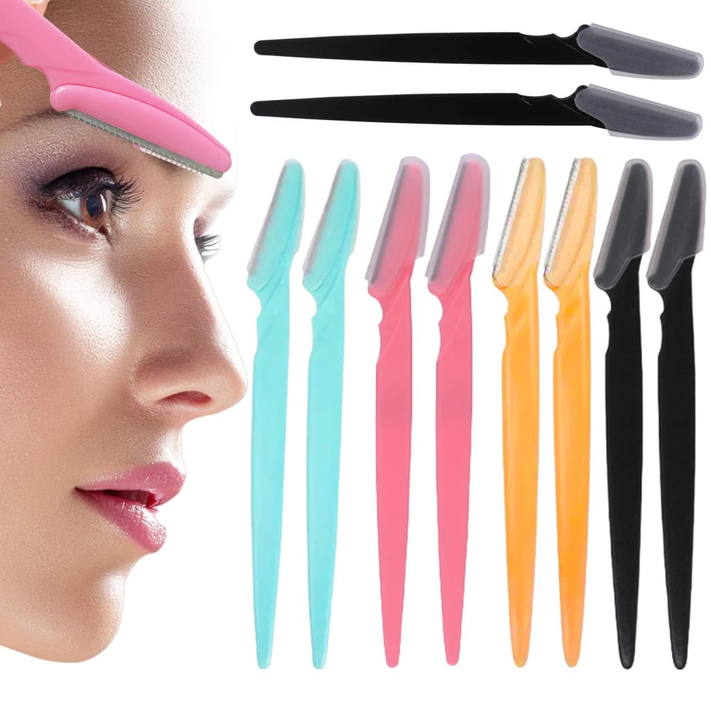 Kit 24 Navalha Rosto Depilação Lâmina Navalhete Facial sobrancelhas buço axila 6/12/18/24 Lâminas