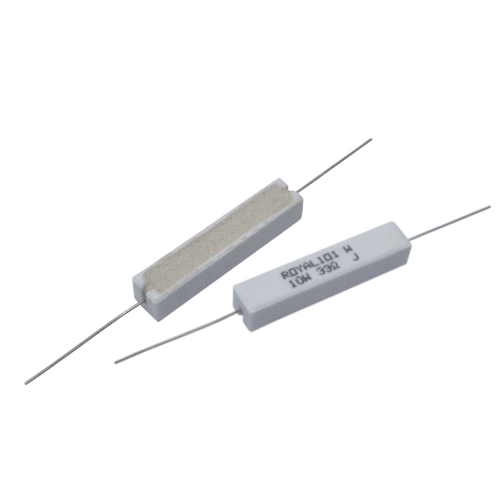 Resistor 10w 33 Ohms Porcelana Axial Royal
