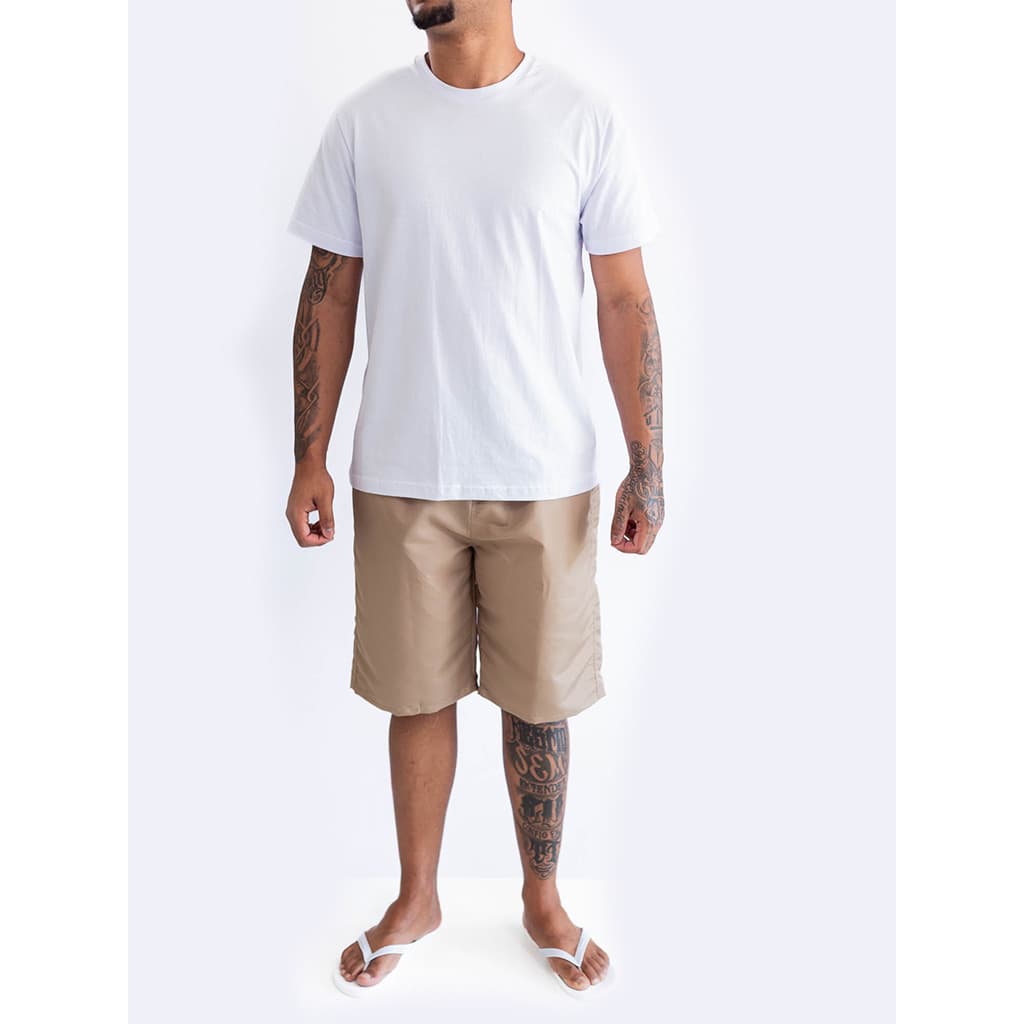 Bermuda Tecido de Tactel /CDP/ Presídio Masculina/ Basica Sem Bolso