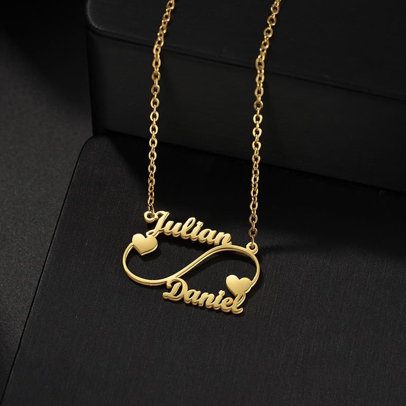 Colar personalizado, pode ser gravado com nome e data, feito de aço inoxidável, pode ser combinado com o pingente F1N7.