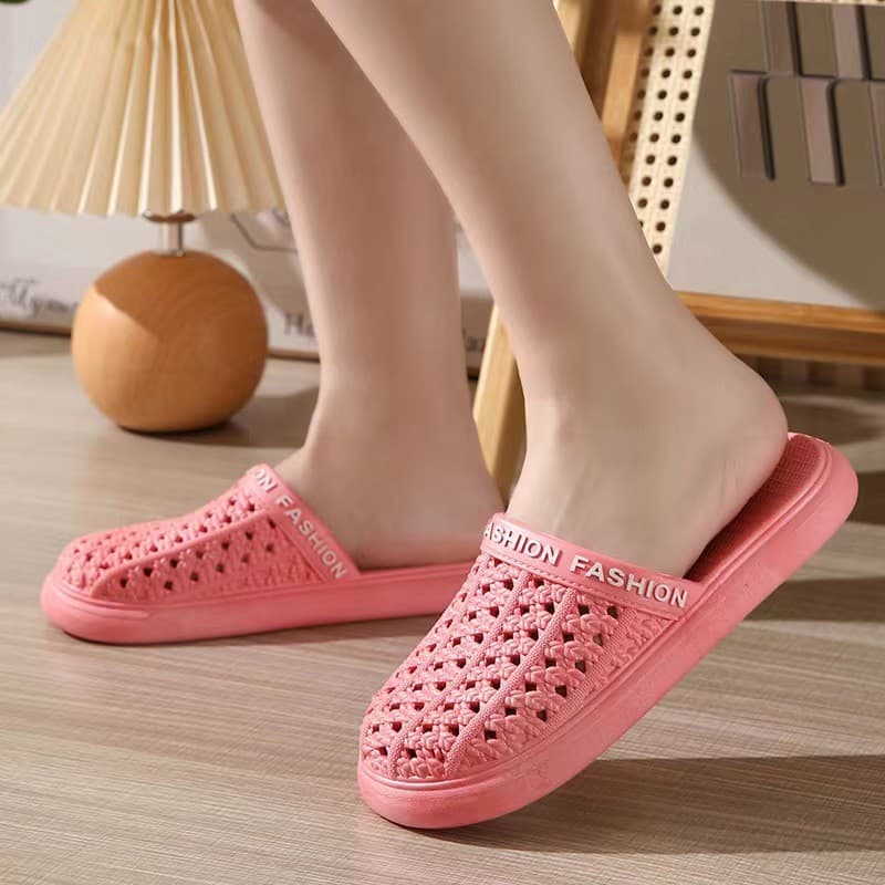 Sandálias de verão senhoras praia sapatos casuais oco respirável sandálias de jardim casal chinelos Baotou