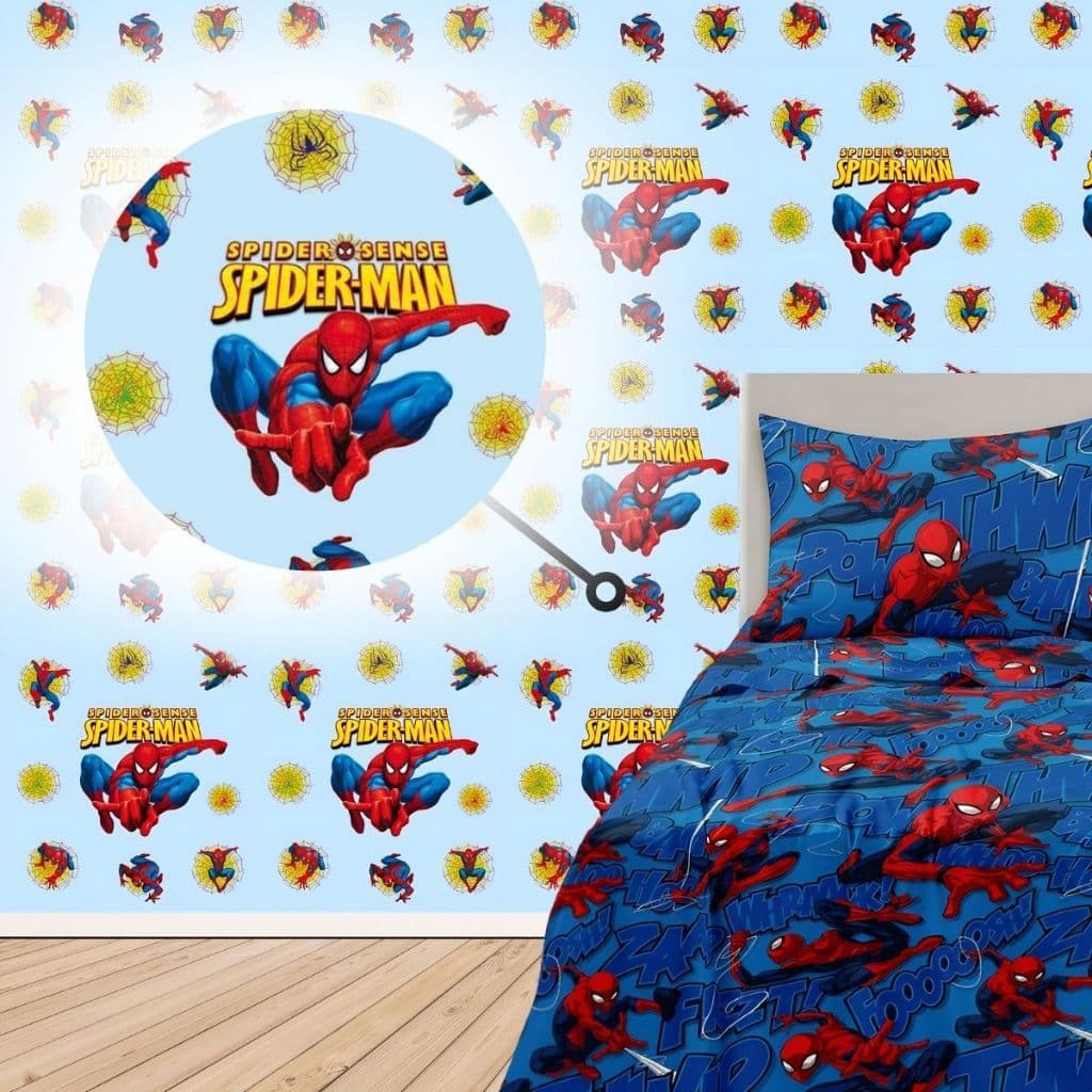 Papel de Parede Homem Aranha Autocolante Vinílico Infantil Decoração 5MX45CM Impermeável Premium
