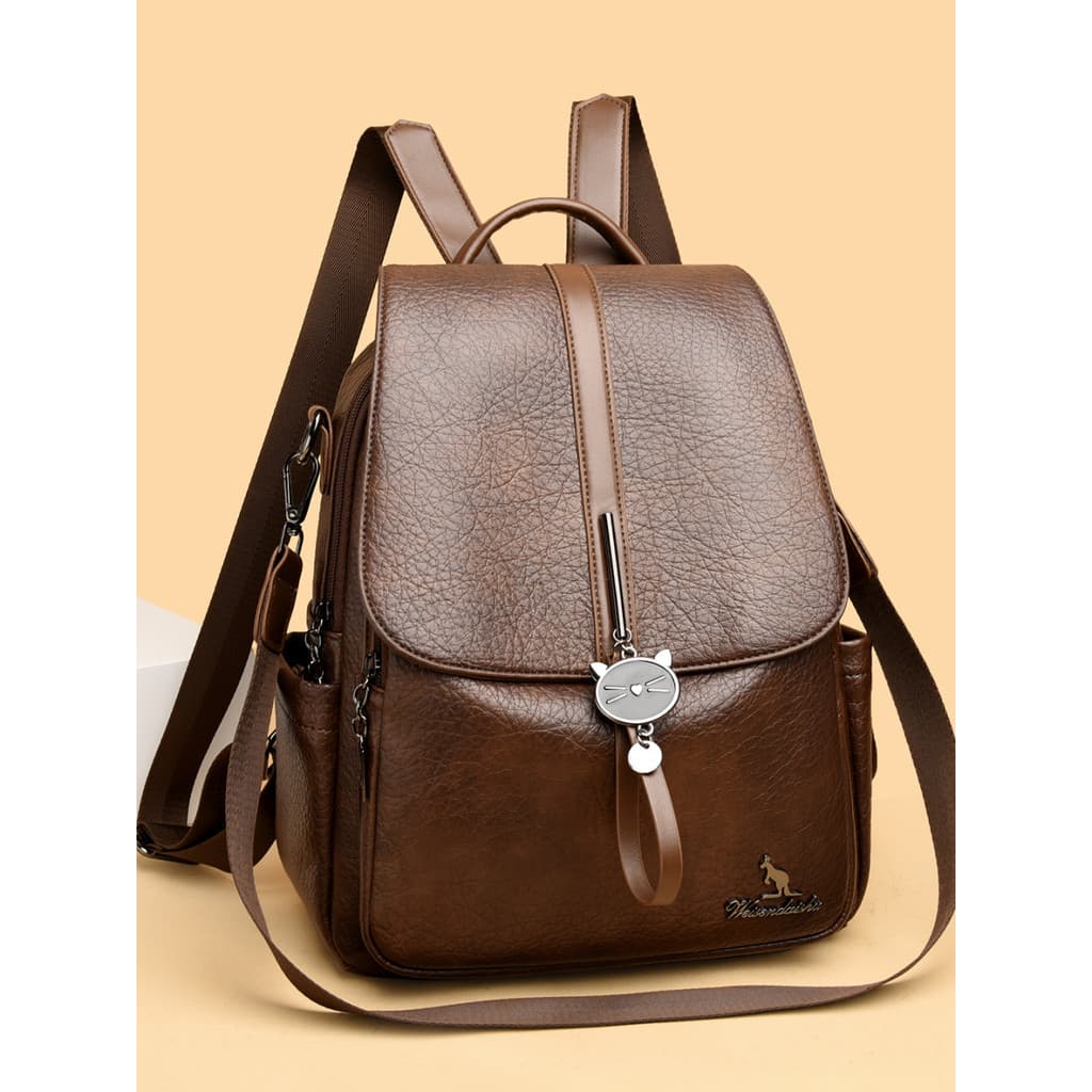 Retro senhoras mochila 2026 novo estilo grande capacidade Commuter mochila diária couro macio passeio viagem multifuncio